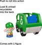 Imagem de Caminhão de Reciclagem Fisher-Price Little People - Brinquedo Infantil de Empurrar (1-5 anos)