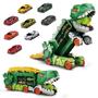 Imagem de Caminhão Dinossauro Pista de Carrinho Infantil Maleta para 18 Carrinhos