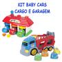 Imagem de Caminhão E Garagem Transporta Carrinhos Divertidos Coloridos
