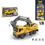 Imagem de Caminhão Escavadeira com Fricção - TruckCar Luz e Som - Amarelo - 24cm - 1:16 - Yes Toys