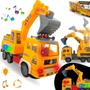 Imagem de Caminhão Escavadeira Infantil Com Luzes E Som Para Brincadeiras Educativas Garantido