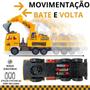 Imagem de Caminhão Escavador Brinquedo Realista Com Som Luz Bate Volta