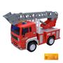 Imagem de Caminhao Friccao Luz e Som Modelo Bombeiro DM Toys com Escada Magirus Cinza Brinquedo Recreativo