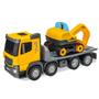 Imagem de Caminhão Plataforma Com Escavadeira Construction Machines
