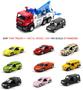 Imagem de Caminhão Reboque de Brinquedo Miniatura com Luzes e Som - Puxe Carros para Trás