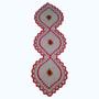 Imagem de Caminho de Mesa em Crochê Branco e Vermelho 105x35cm