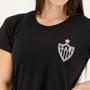 Imagem de Camisa Atlético Mineiro Baby Look Feminina Preta