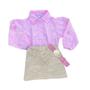 Imagem de Camisa Bordada Country Saia e Cinto Infantil Conjunto Menina