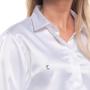Imagem de Camisa Botão Clássica Feminina Cetim Toque de Seda