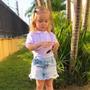 Imagem de Camisa Branca Gola Polo com Babado Roupa Menina Infantil Blusa Criança Batizado