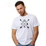 Imagem de Camisa Branca Poliester Masculina Elementos Camping - Camiseta Branca Masculina - Camiseta Acampamento