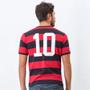 Imagem de Camisa Braziline Flamengo Flatri Zico Dourado Masculina - Vermelho/Preto