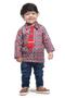 Imagem de Camisa Caipira Bebê Xadrez Festa Junina Vermelha com Gravata
