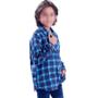 Imagem de Camisa Caipira Infantil - Flanela Azul