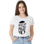 Imagem de Camisa Camiseta BabyLook Feminina T-shirt 100% Algodão Gospel Cristã  Jesus Frases