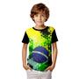 Imagem de Camisa Camiseta Blusa Brasil Infantil Esportes Criança Bola