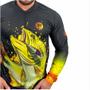Imagem de Camisa Camiseta de Pesca Masculina Com Proteção Uv Peixe Dourado Blusa Feminina Para Pescaria 
