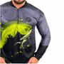 Imagem de Camisa Camiseta de Pesca Masculina Com Proteção Uv Peixe Tambaqui Blusa Para Pescaria com Zíper a Mais Procurada