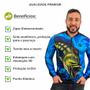 Imagem de Camisa Camiseta de Pesca Masculina Tucunaré com Proteção Solar UV50+ Manga Longa com Zíper