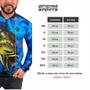 Imagem de Camisa Camiseta de Pesca Masculina Tucunaré com Proteção Solar UV50+ Manga Longa com Zíper