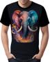 Imagem de Camisa Camiseta Estampada Elefante Fogo Ilustração Moda 4