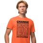 Imagem de Camisa Camiseta Estampada Masculina em Algodão 30.1 Change Never Look Back