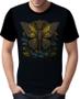 Imagem de Camisa Camiseta Estampada Steampunk Borboleta Tecnovapor 4