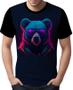 Imagem de Camisa Camiseta Estampada T-shirt Face Urso Neon Moda 5