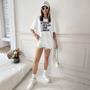 Imagem de Camisa Camiseta Feminina Estampada Code, No Sleep, Code, Repeat 100% Algodão Fio 30.1 Penteado