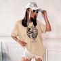 Imagem de Camisa Camiseta Feminina Estampada Medicina Veterinaria 100% Algodão Fio 30.1 Penteado