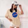 Imagem de Camisa Camiseta Feminina Estampada Nasa Jornalismo 100% Algodão Fio 30.1 Penteado