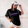 Imagem de Camisa Camiseta Feminina Estampada Retro Jornalismo 100% Algodão Fio 30.1 Penteado
