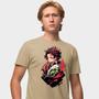 Imagem de Camisa Camiseta Genuine Grit Masculina Estampada Algodão 30.1 Demon Slayer Tanjiro