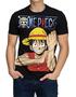 Imagem de Camisa Camiseta One Peace Luffy Rei Pirata Animes Blusa Masculina E Infantil