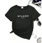 Imagem de Camisa Camiseta Tshirt Feminina Baby Look Algodão Milano Italia Blusa