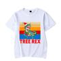 Imagem de Camisa Camiseta Unissex Tree Rex Árvore de Natal Luzes Dinossauro