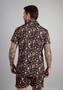 Imagem de Camisa Casual Abstract Dark Flowers