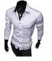 Imagem de Camisa casual manga longa Masculina Slim Fit  Homem