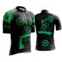 Imagem de Camisa Ciclismo C/ Proteção UV + Luvas Ciclismo + Óculos Esportivo + Manguito + Bandana