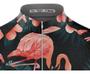 Imagem de Camisa Ciclismo Floral Flamingo Preta Curta Bike Dry Fit Mtb