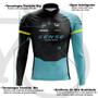 Imagem de Camisa Ciclismo Masculina Manga Longa Pro Tour Sense Azul Com Bolsos Uv 50+