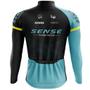 Imagem de Camisa Ciclismo Masculina Manga Longa Pro Tour Sense Azul Com Bolsos Uv 50+