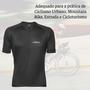Imagem de Camisa Ciclismo Masculina Tam G Preta UV30+ Dryfit Sport Corrida Treino Academia Musculação Atrio VB003