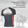 Imagem de Camisa Ciclismo Masculina Tam M DryFit Zíper Bolsos Traseiro Corrida Treino Academia Musculação UV50+ AtrioVB032