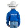 Imagem de Camisa Competição Masculina Infantil Manga Longa Texas Farm - Cp005/ Inf - Azul Royal/ Branco