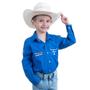 Imagem de Camisa Competição Masculina Infantil Manga Longa Texas Farm - Cp005/ Inf - Azul Royal/ Branco