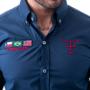 Imagem de Camisa Competição Masculina Manga Longa Texas Farm - Cp007 - Azul Marinho/ Vinho