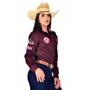 Imagem de Camisa Country Feminina Radade Bordada Barretos Bordo