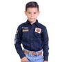 Imagem de Camisa Country Infantil Radade Bardada Unissex Juvenil Azul