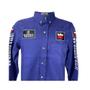 Imagem de Camisa Country Masculina Os Vaqueiros Bordada Azul Cowboy Competição